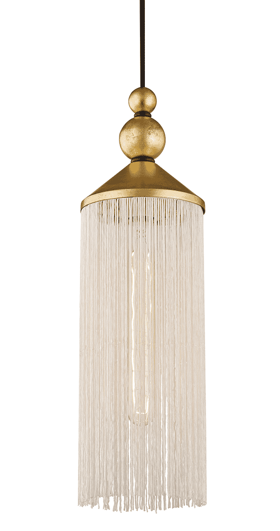 Mitzi Scarlett Pendant Light in Gold Leaf and White