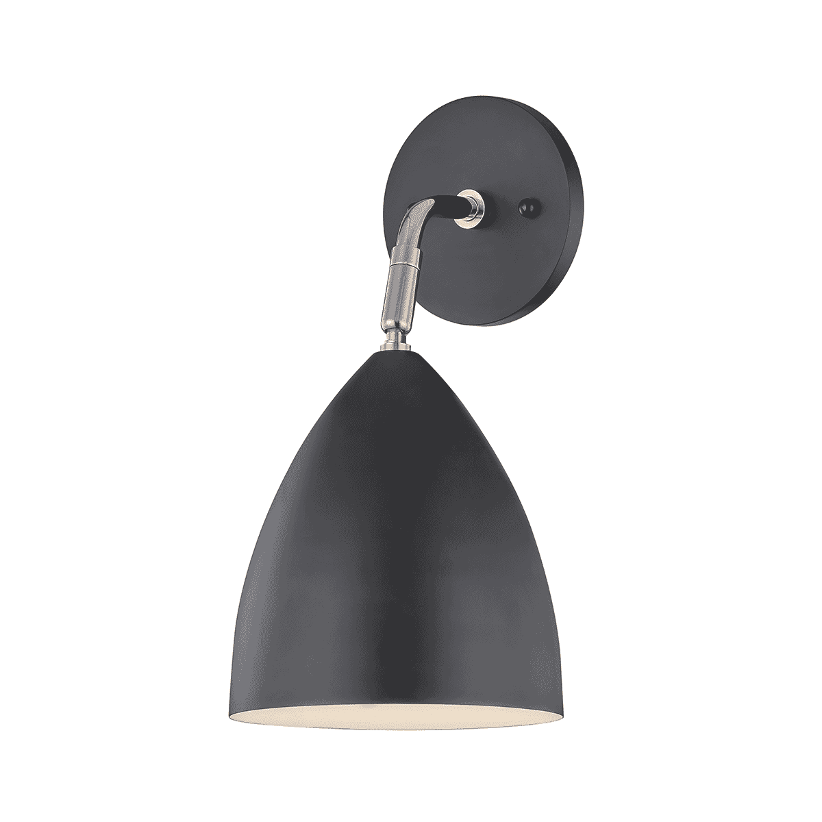 Mitzi Gia Wall Sconce in Polished Nickel and Black