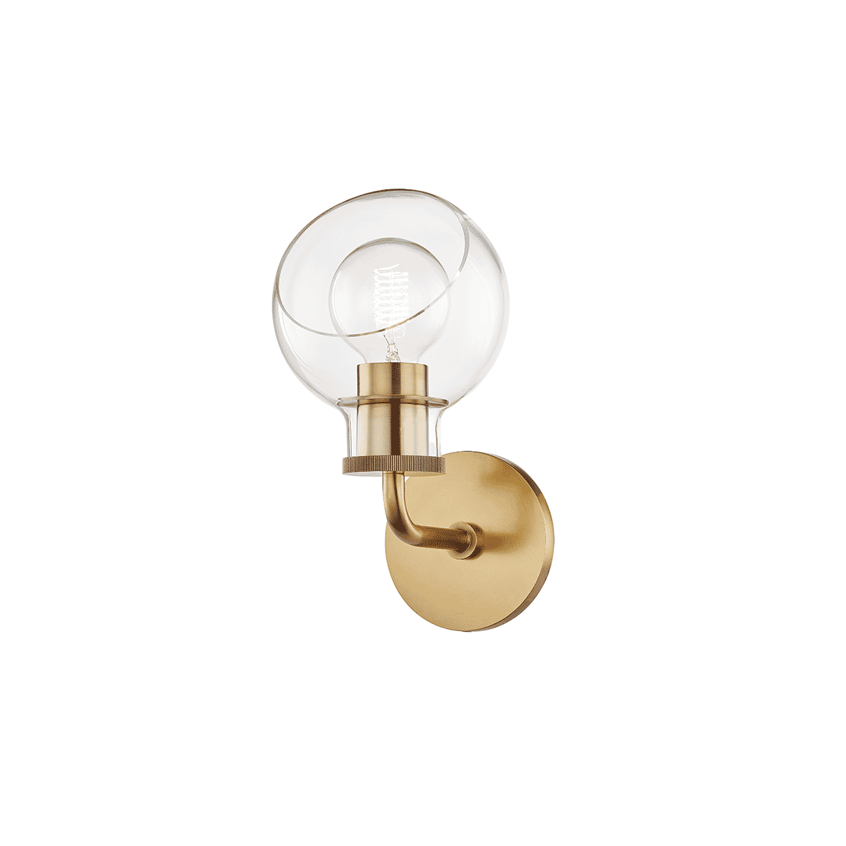 Mitzi Noelle Bathroom Vanity Light in Aged Brass