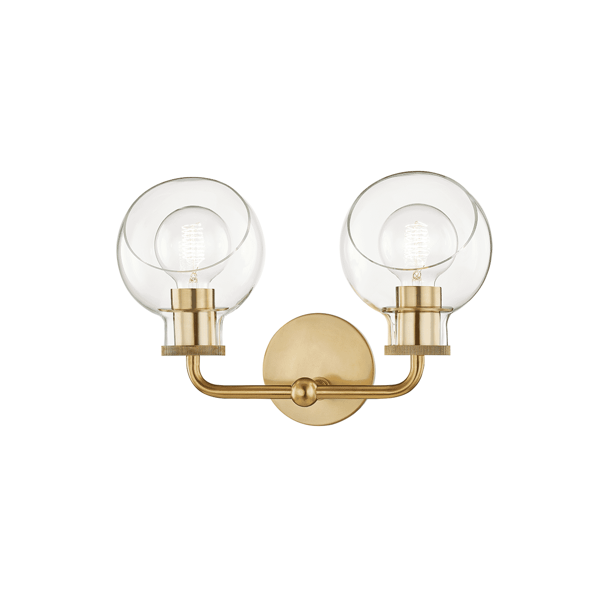 Mitzi Noelle Bathroom Vanity Light in Aged Brass