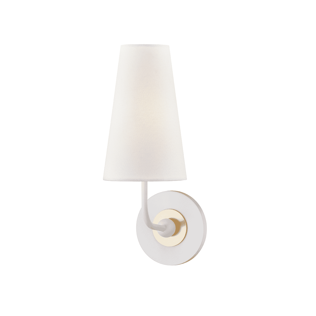 Mitzi Merri Wall Sconce in Aged Brass and White