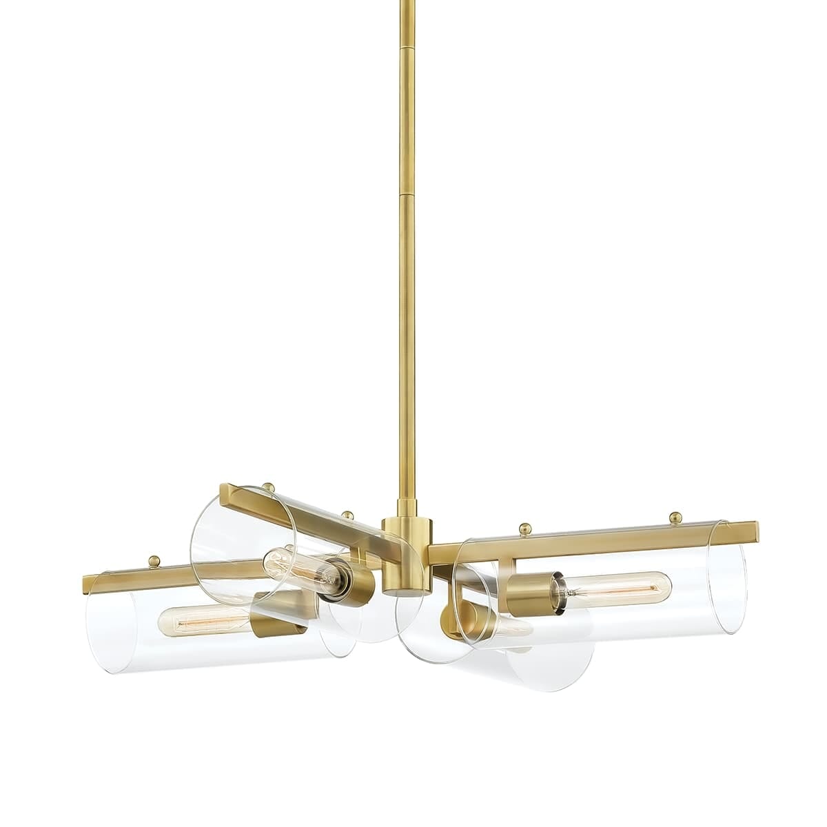 Mitzi Ariel 4-Light Chandelier in Aged Brass