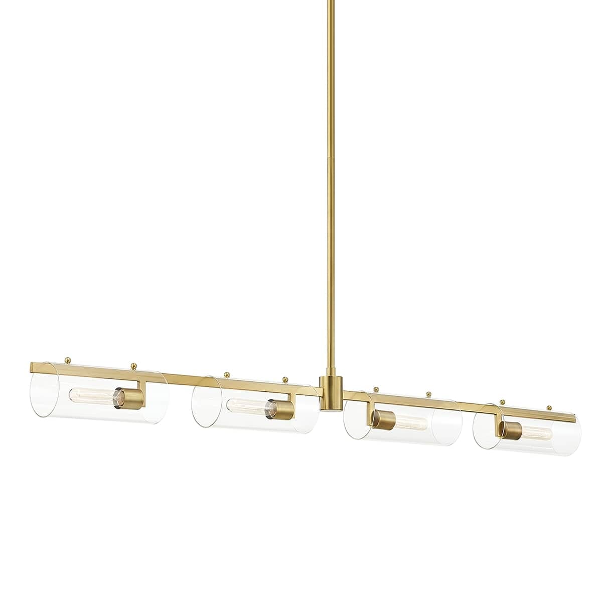 Mitzi Ariel 4-Light 6" Kitchen Island Light in Aged Brass