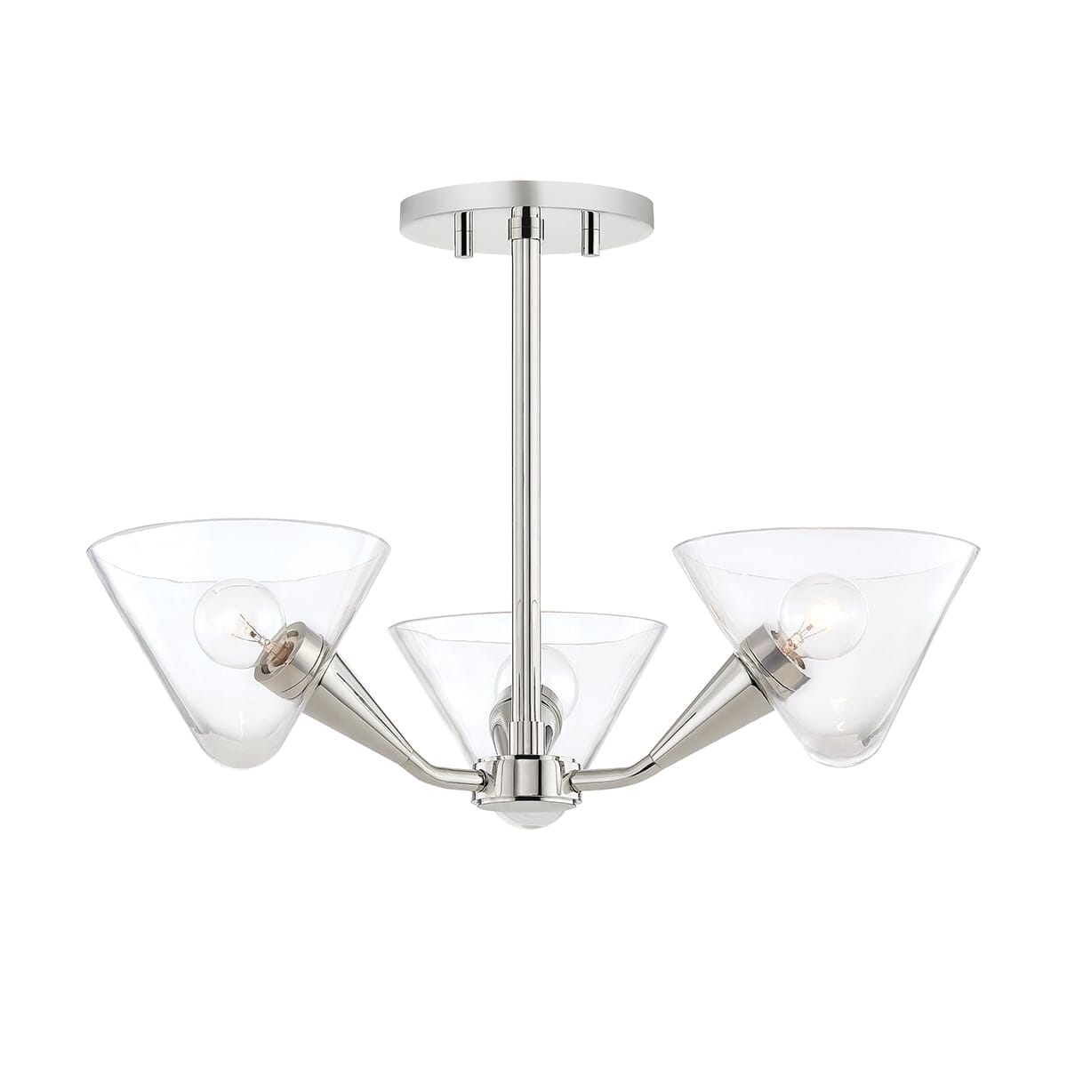 Mitzi Isabella 3-Light 21" Ceiling Light in Polished Nickel