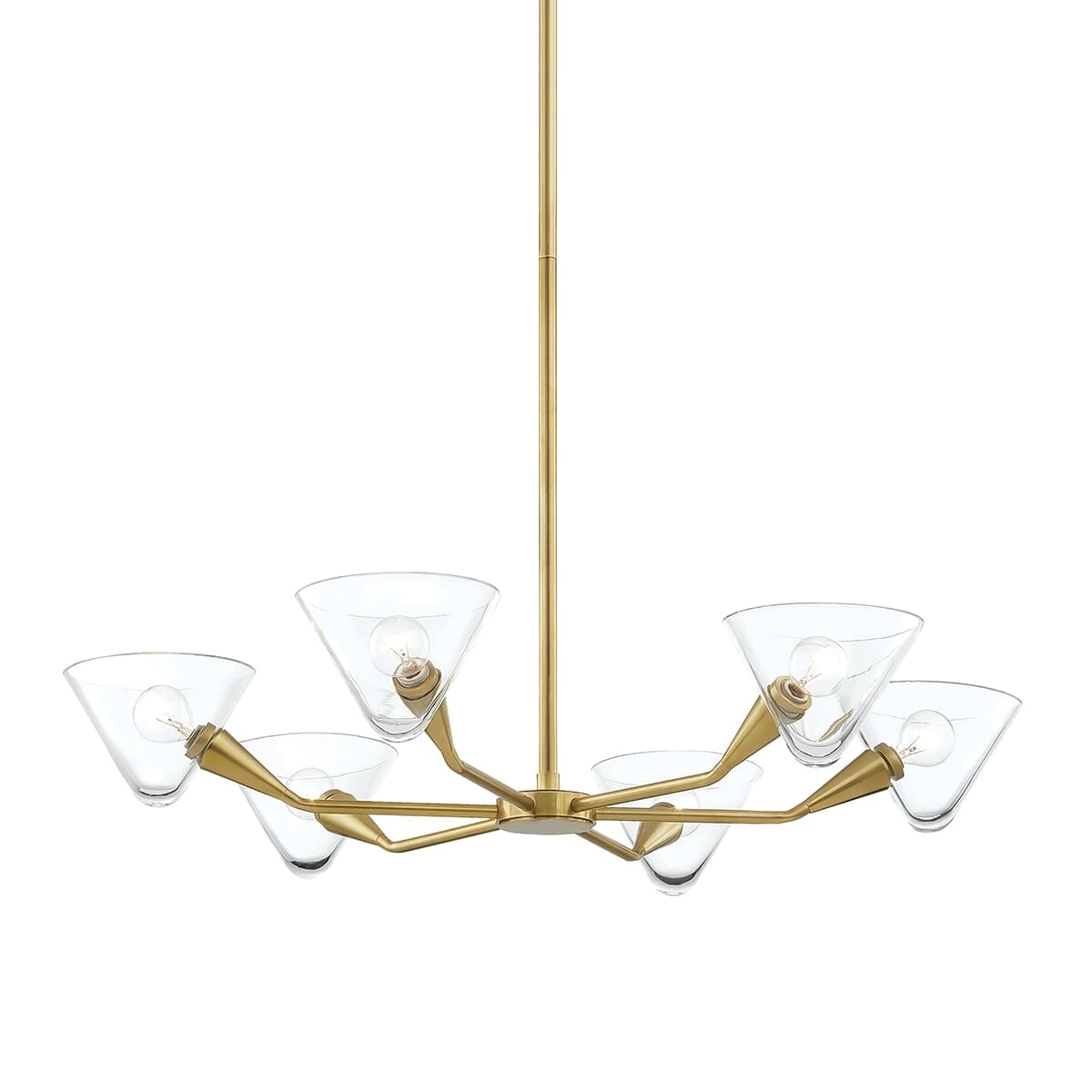 Mitzi Isabella 6-Light Chandelier in Aged Brass