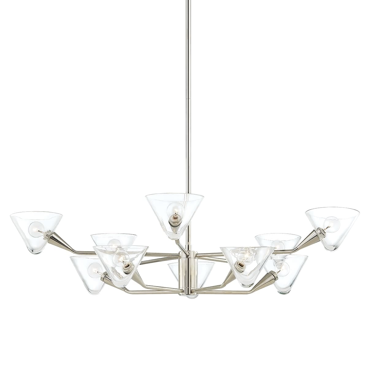 Mitzi Isabella 10-Light Chandelier in Polished Nickel