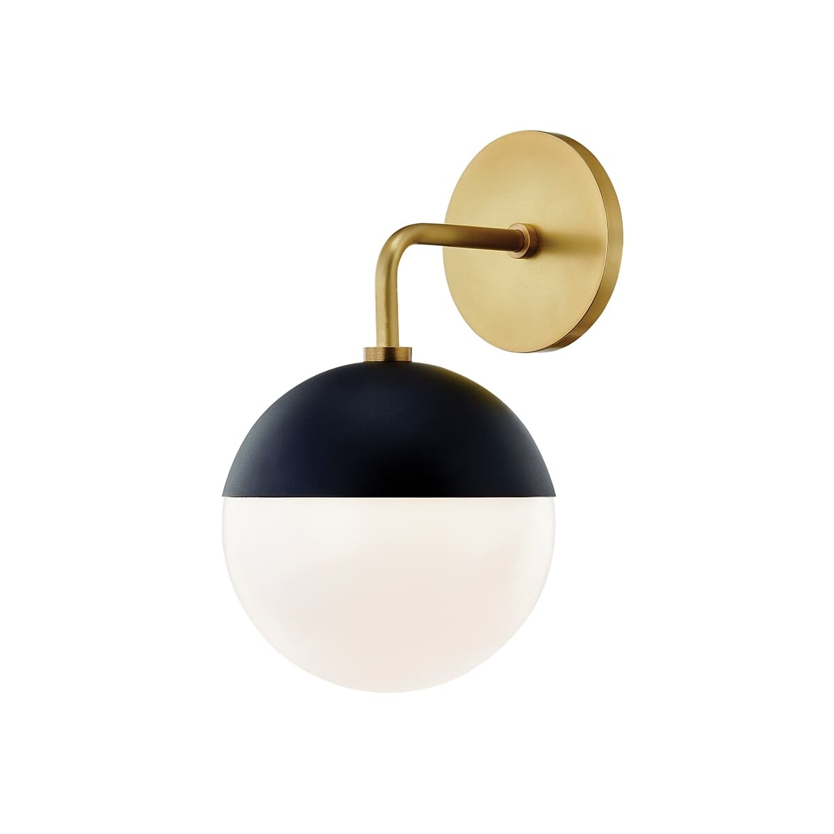 Mitzi Renee 12" Wall Sconce in Aged Brass and Black