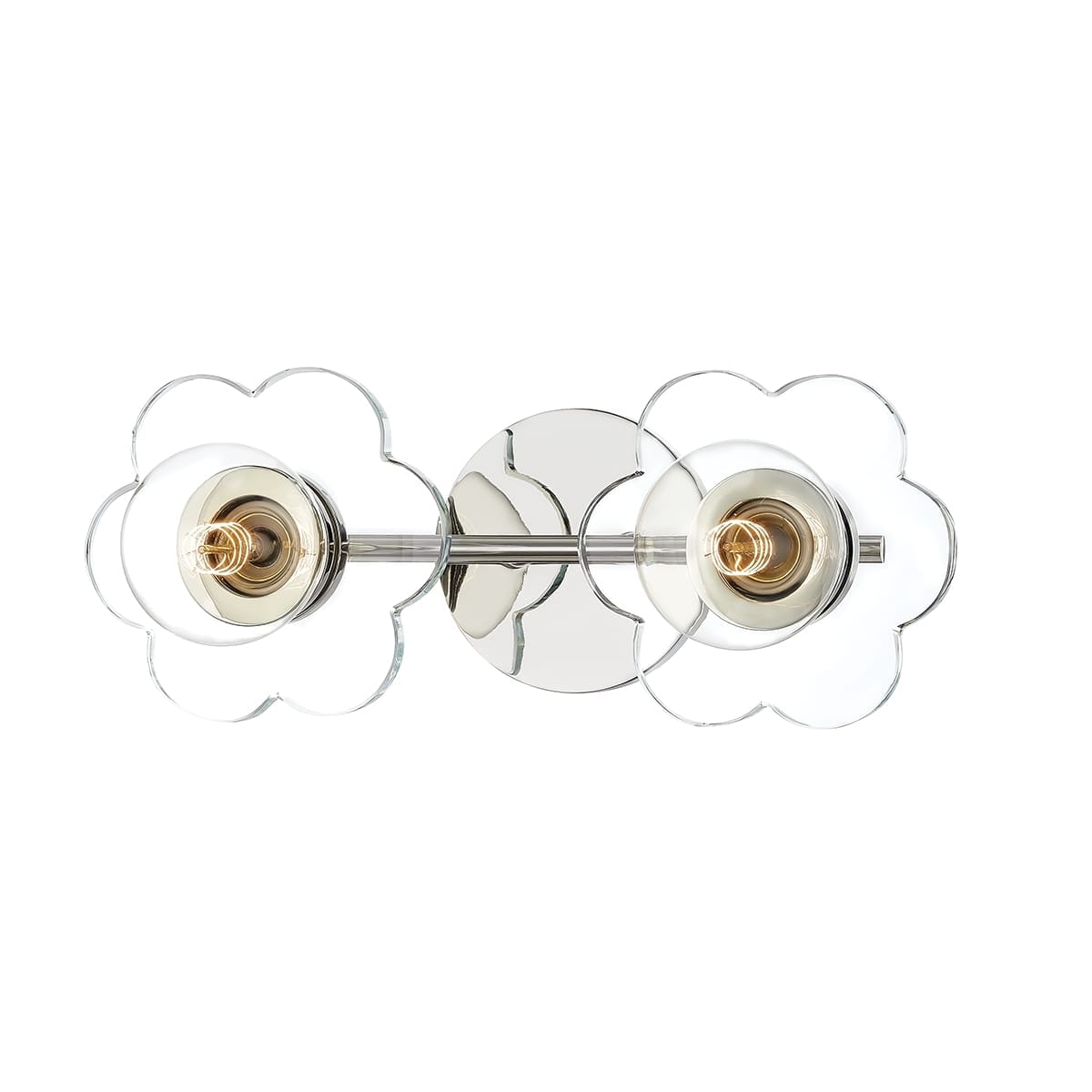 Mitzi Alexa 2-Light 14" Bathroom Vanity Light in Polished Nickel