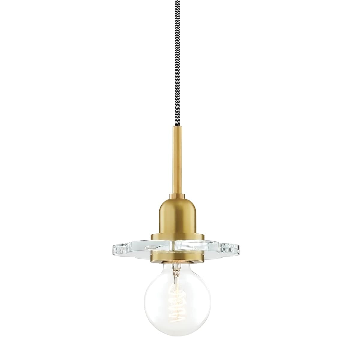 Mitzi Alexa 10" Pendant Light in Aged Brass