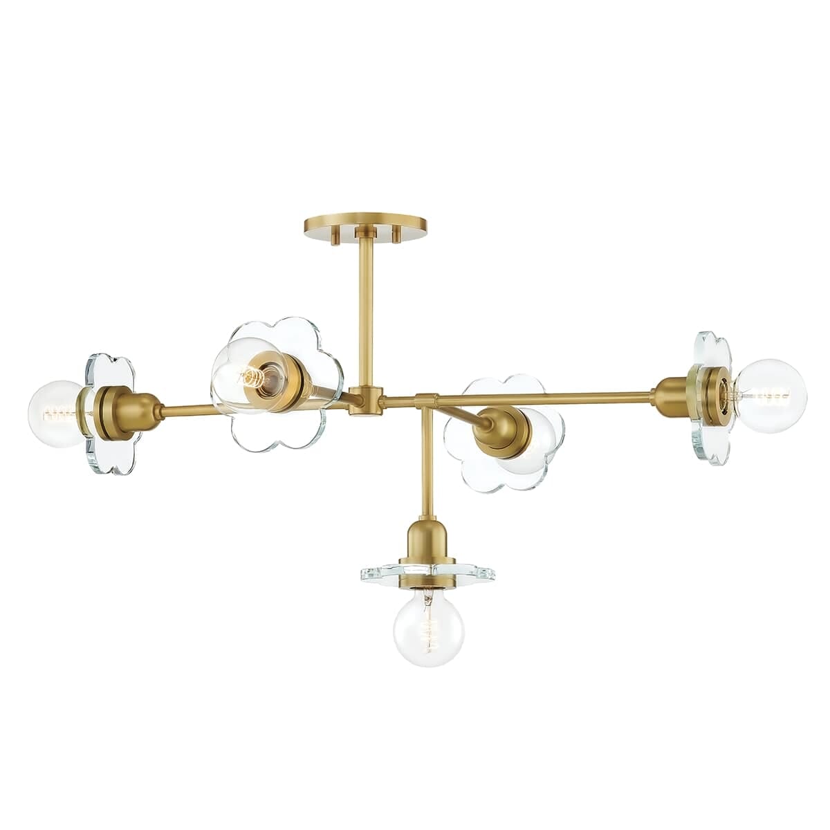 Mitzi Alexa 5-Light Chandelier in Aged Brass