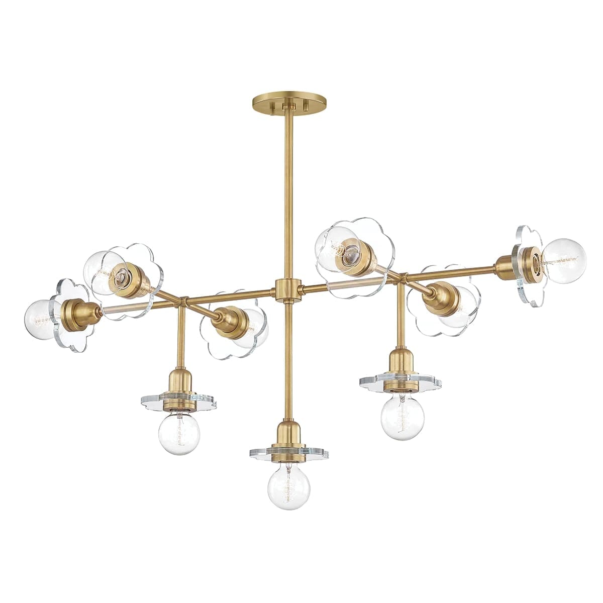 Mitzi Alexa 9-Light Chandelier in Aged Brass