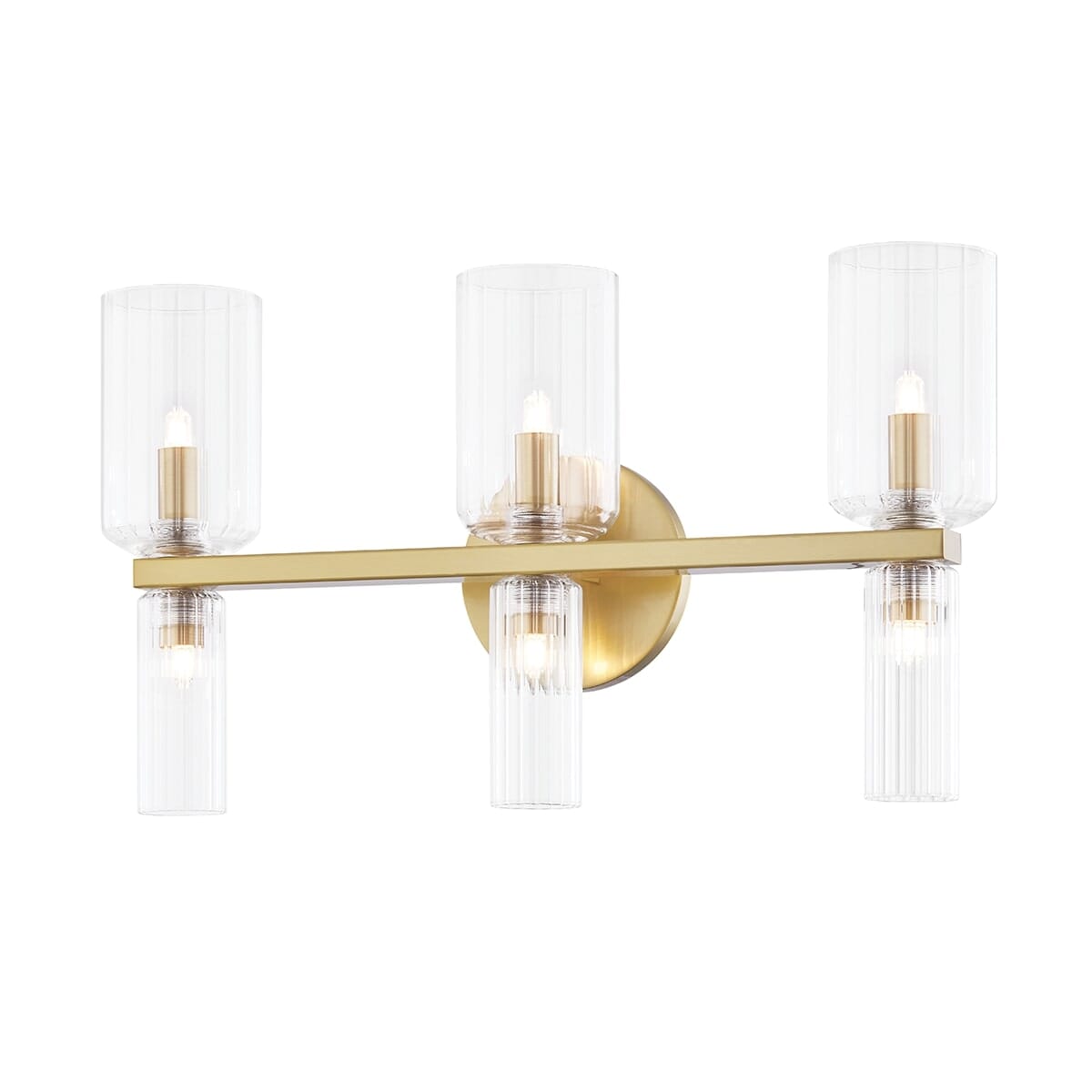 Mitzi Tabitha 3-Light Bathroom Vanity Light in Aged Brass