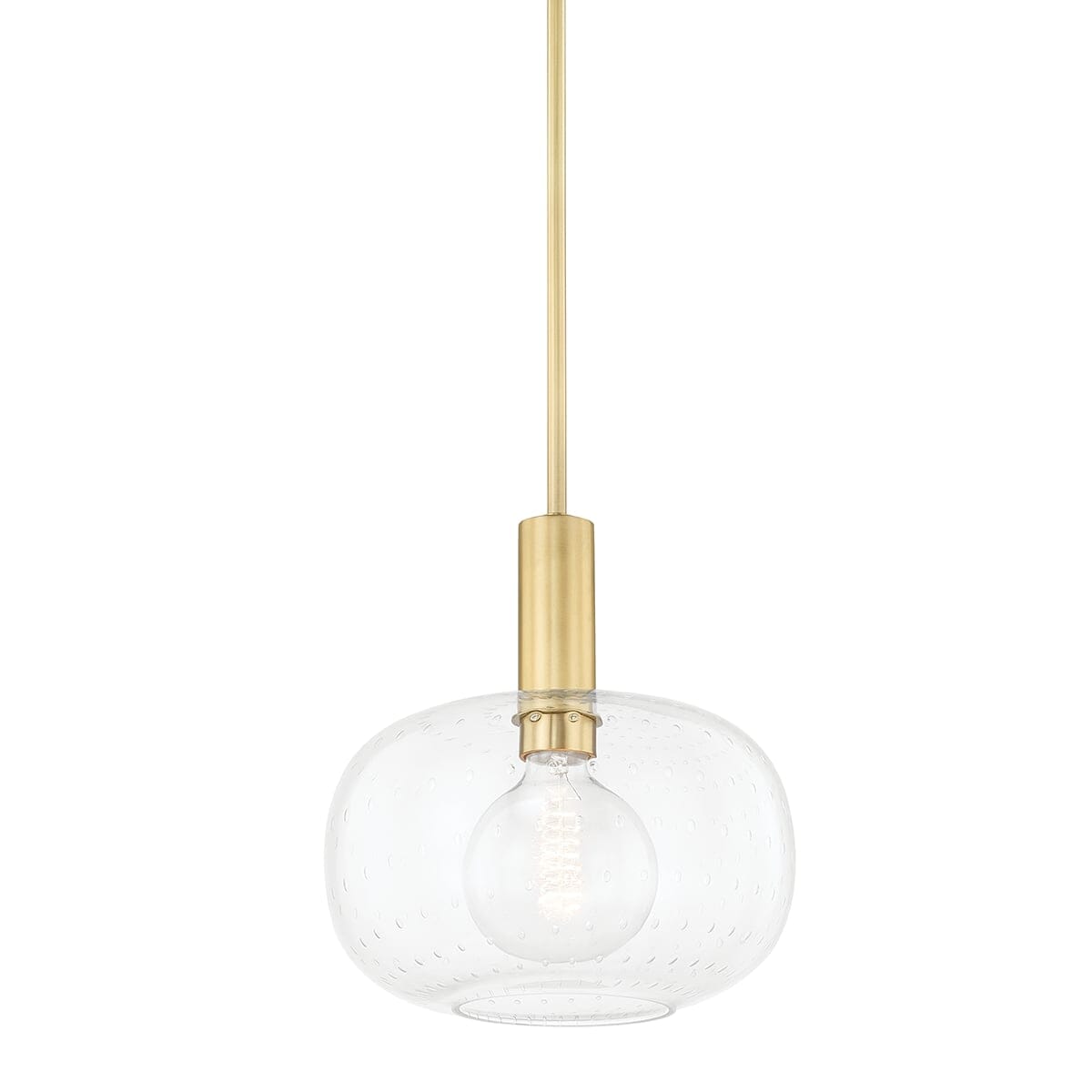 Mitzi Harlow Pendant Light in Aged Brass