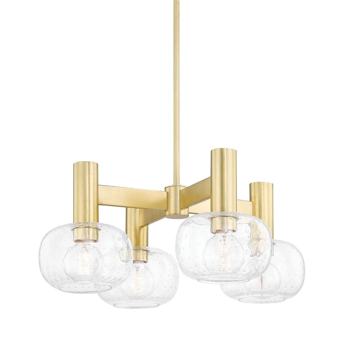 Mitzi Harlow 4-Light Chandelier in Aged Brass