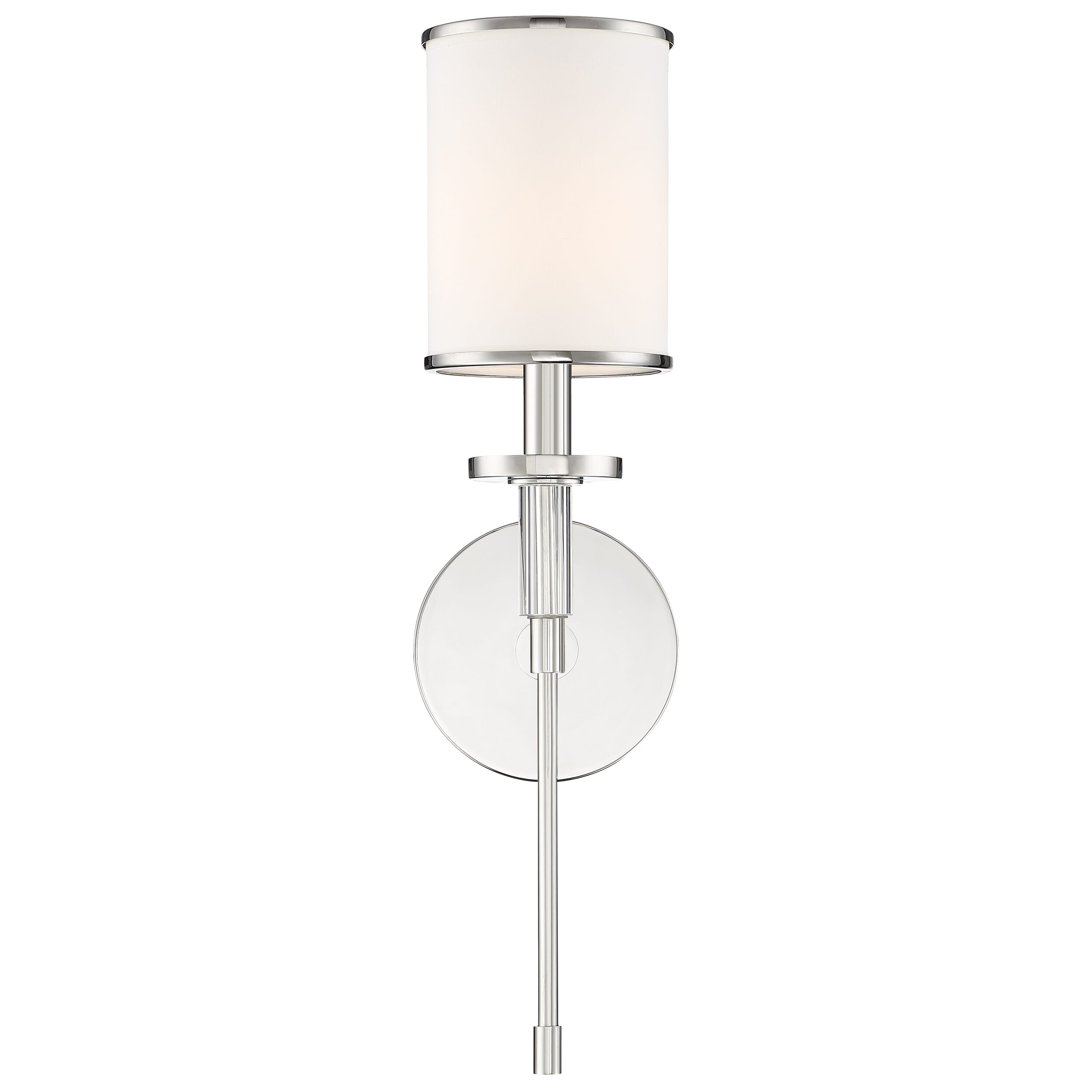 Crystorama Hatfield 19" Wall Sconce in Polished Nickel with Crystal Accents Crystals