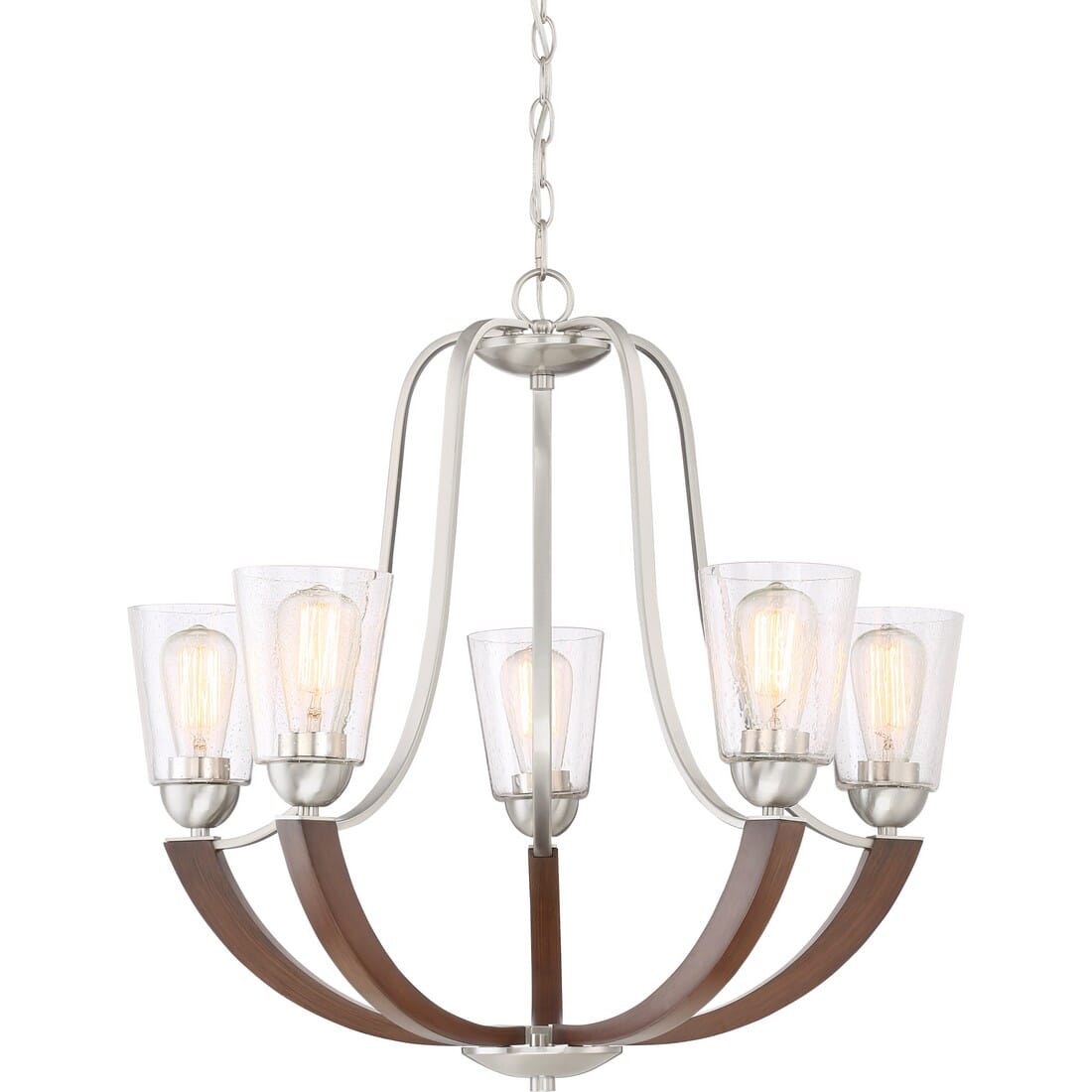 Quoizel Holbeck 5-Light 26" Transitional Chandelier in Brushed Nickel