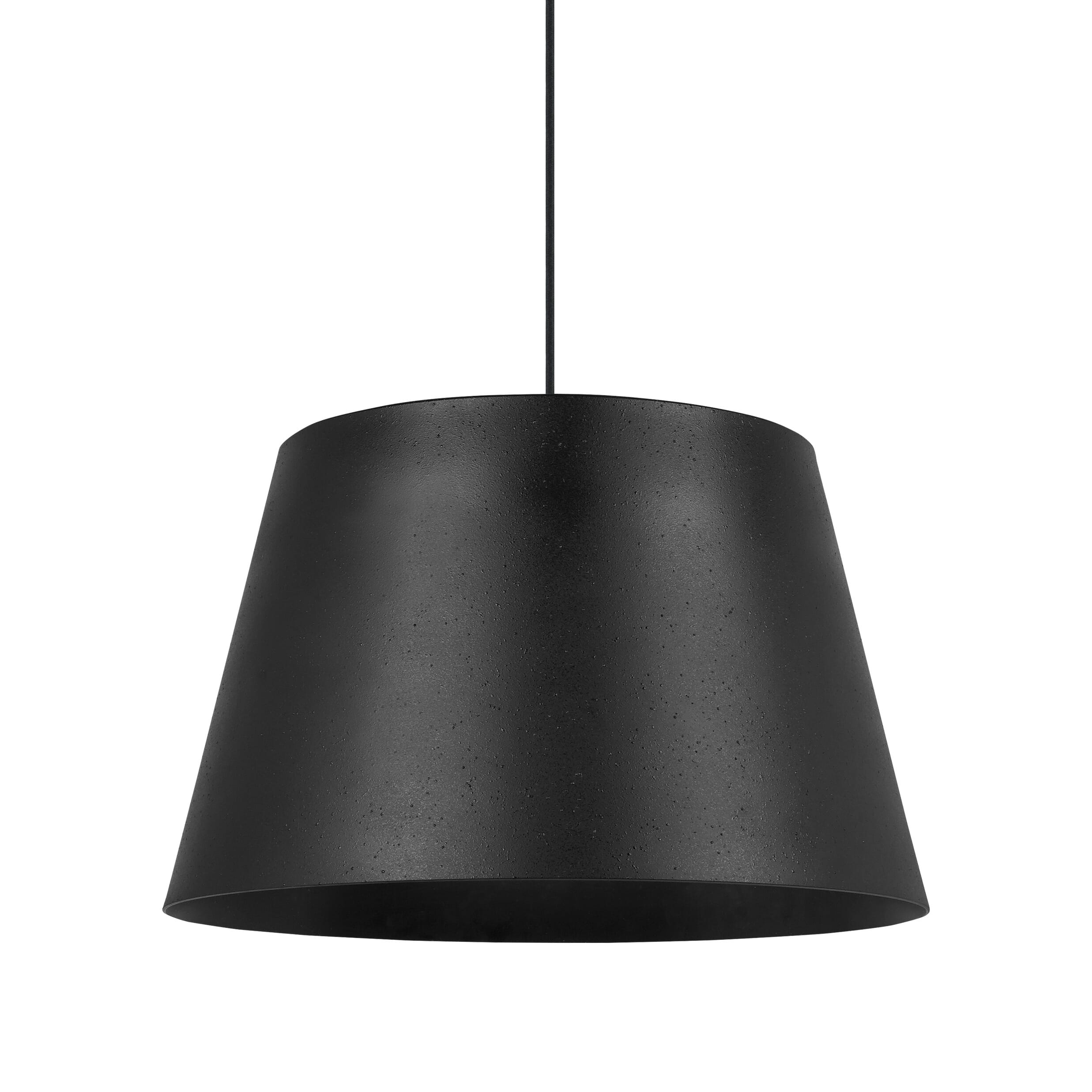 Tech Henley 11" Pendant Light in Textured Black/Black