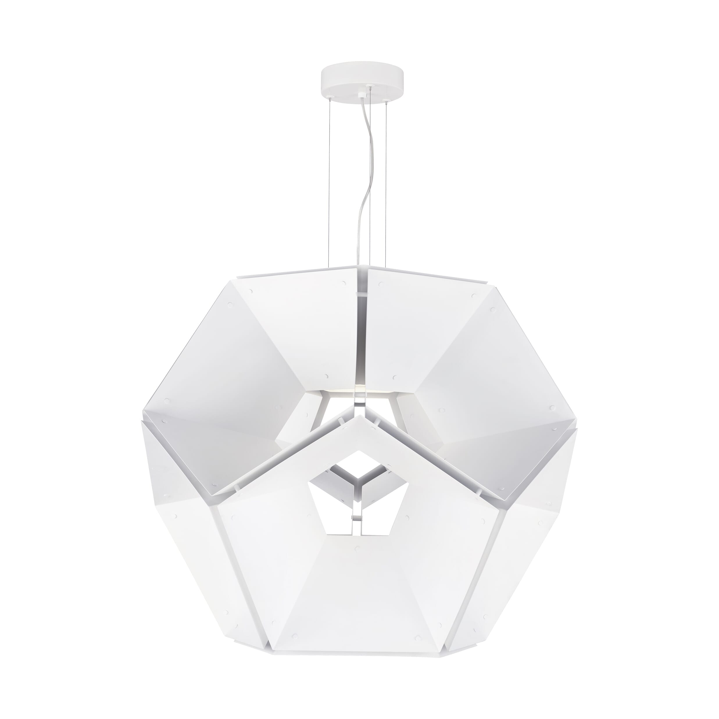 Tech Hex 3000K LED 28" Pendant Light in White / White