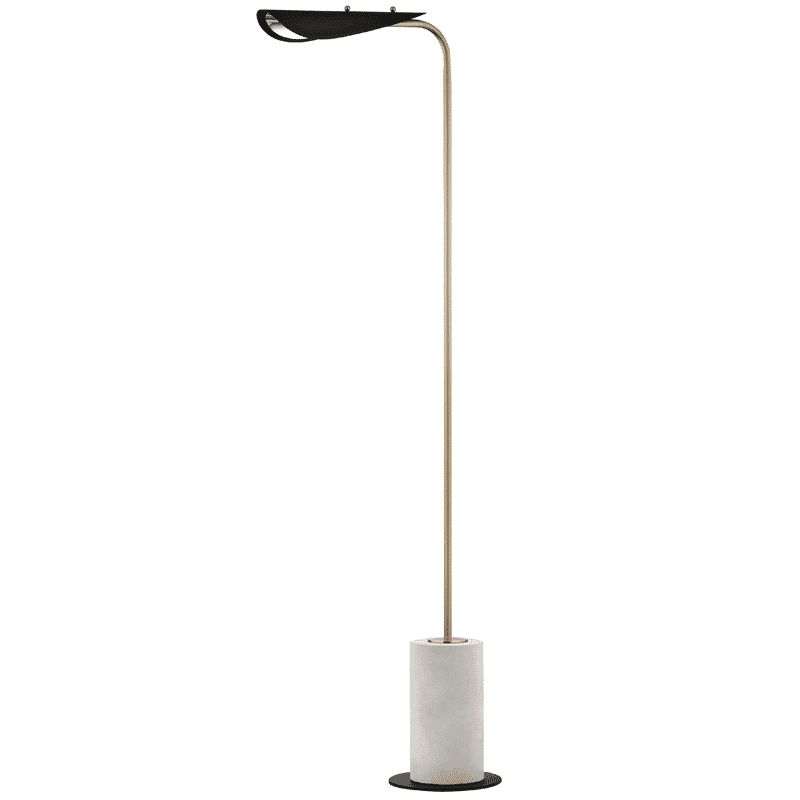 Mitzi Layla 62" Floor Lamp in Aged Brass and Black