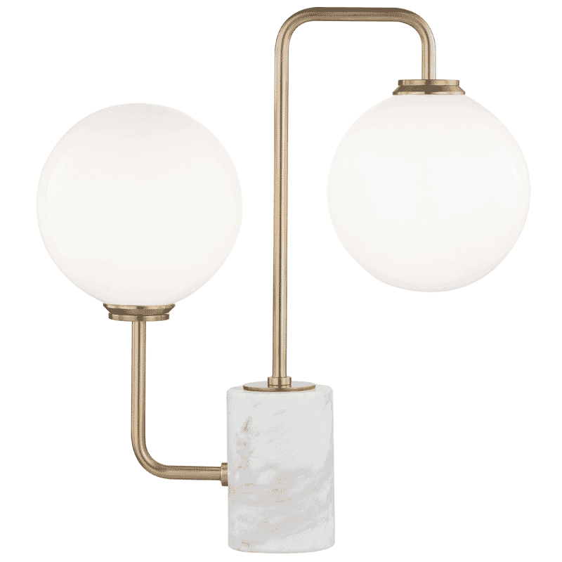 Mitzi Mia 2-Light 18" Table Lamp in Aged Brass