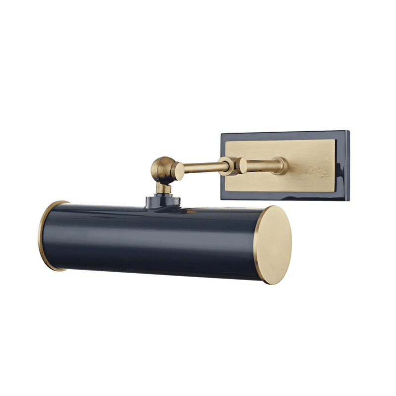 Mitzi Holly 8" Picture Light in Aged Brass and Navy