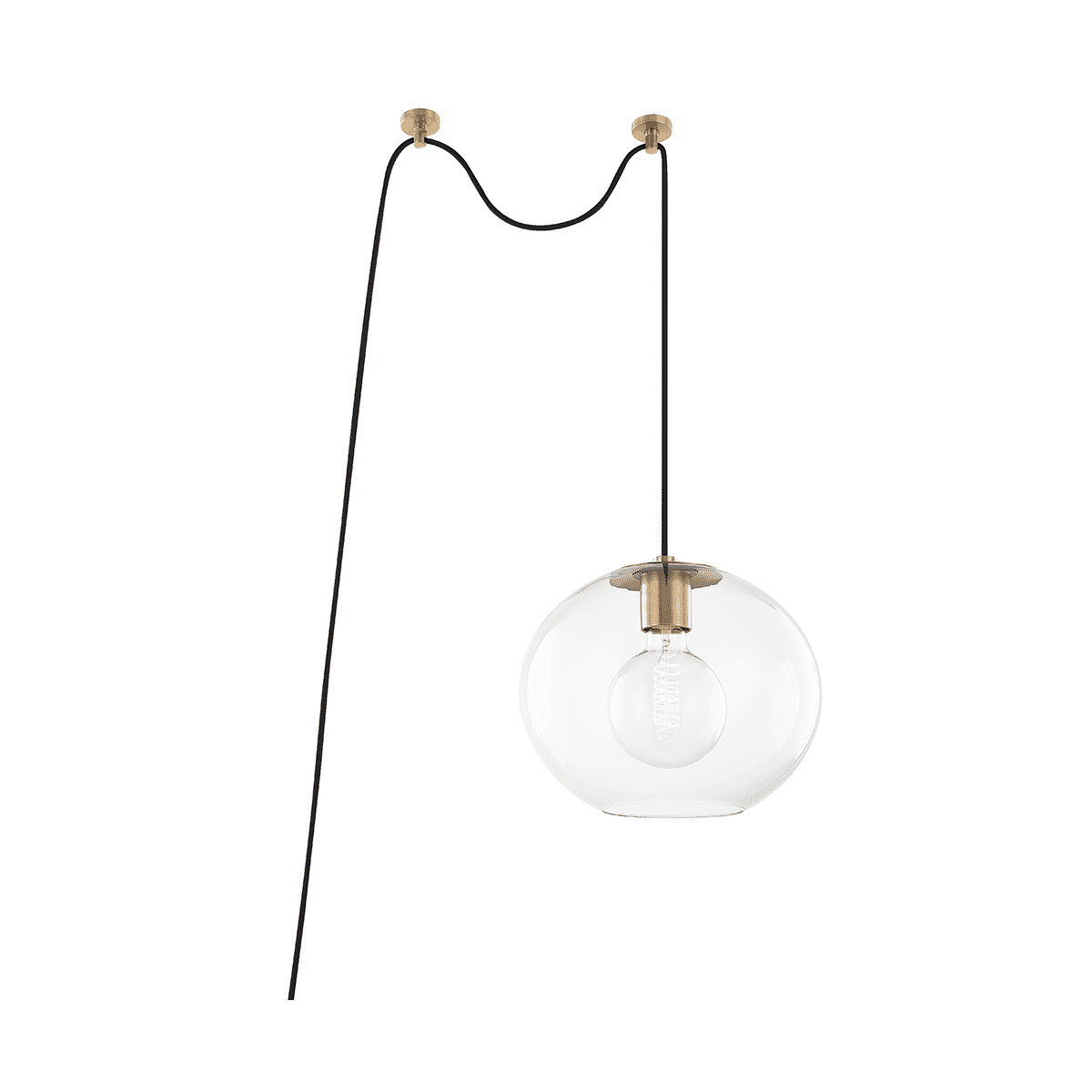 Mitzi Margot Pendant Light in Aged Brass