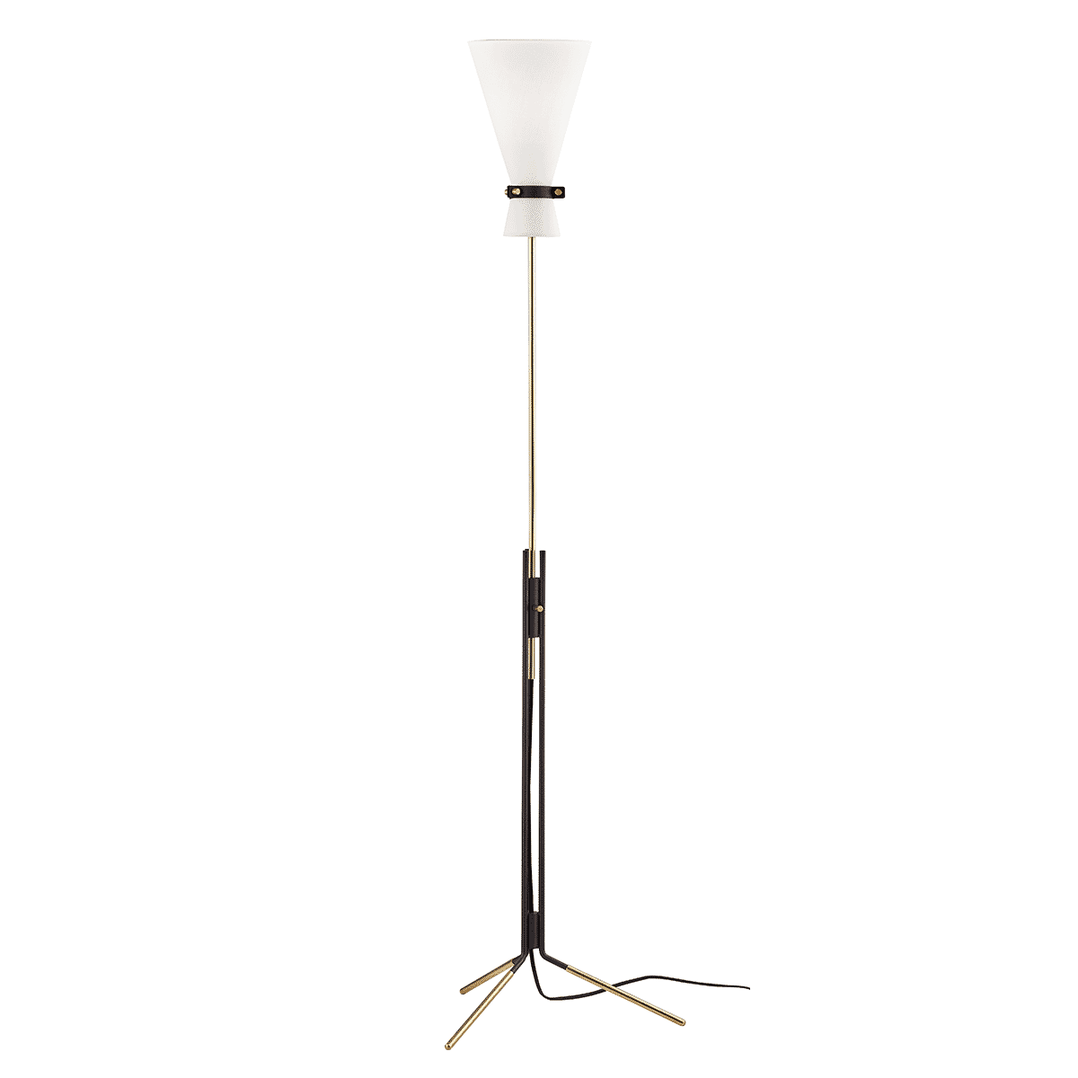 Mitzi Julia Floor Lamp in Aged Brass and Black