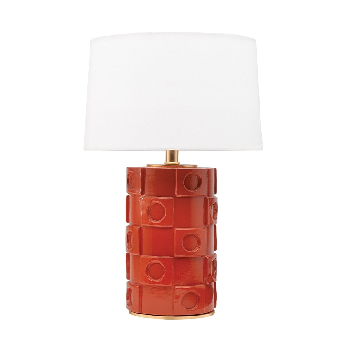 Mitzi Athena 22" Table Lamp in Burnt Orange and Gold Leaf