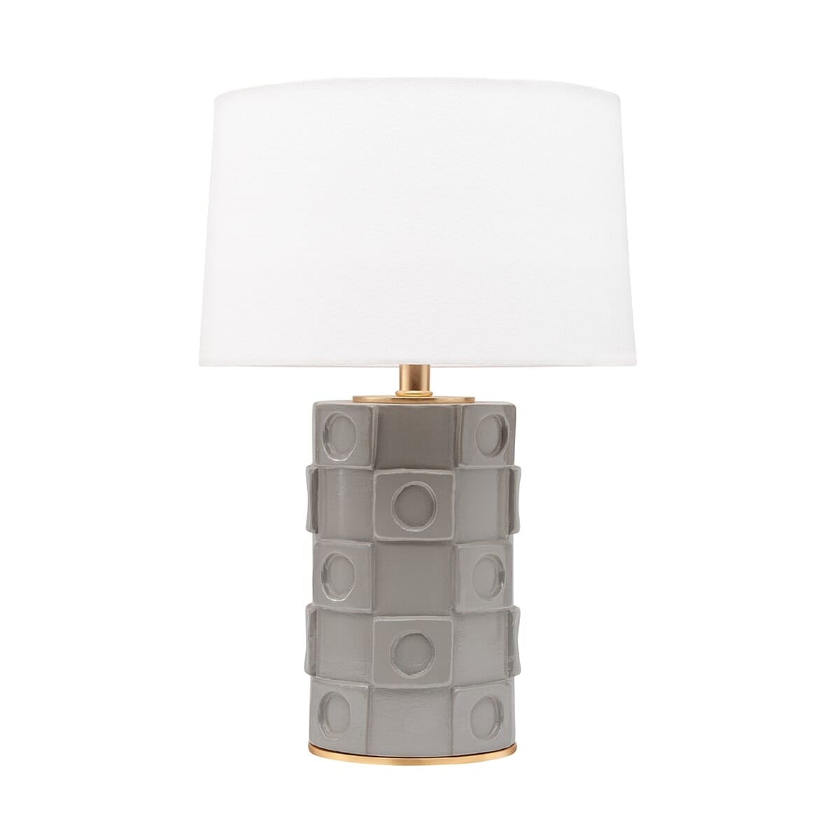 Mitzi Athena 22" Table Lamp in Opal Gray and Gold Leaf