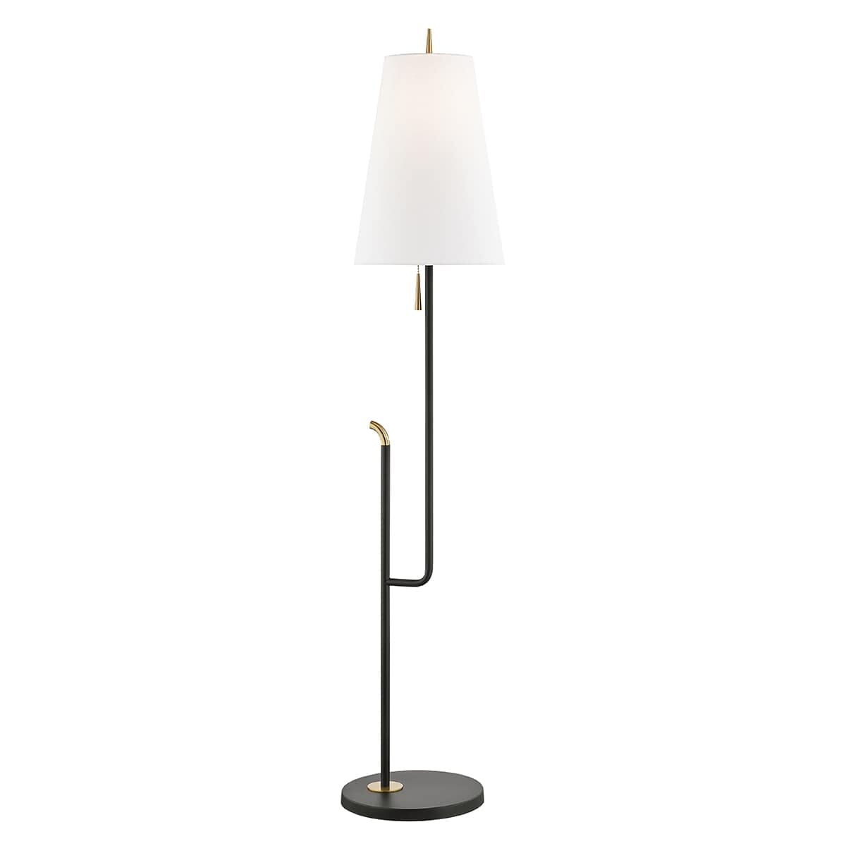 Mitzi Lillian Floor Lamp in Aged Brass and Black