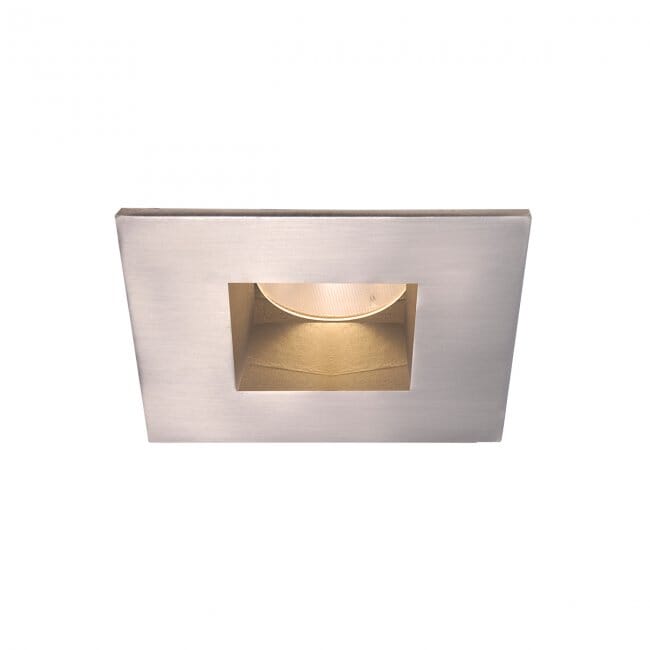 WAC Lighting Tesla PRO 1-Light 2in LED Square Open Reflector Trim with Light Engine in Brushed Nickel