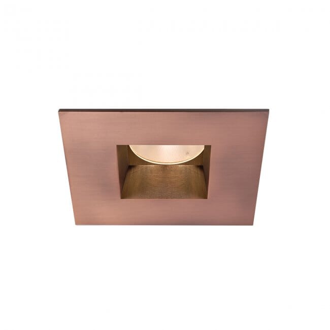 WAC Lighting Tesla PRO 1-Light 2in LED Square Open Reflector Trim with Light Engine in Copper Bronze