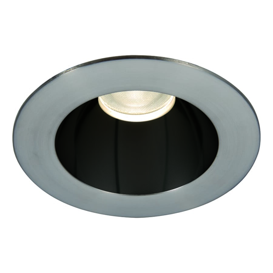 WAC Lighting Tesla 1-Light 3.5in LED Round Open Reflector Trim with Light Engine in Black Brushed Nickel