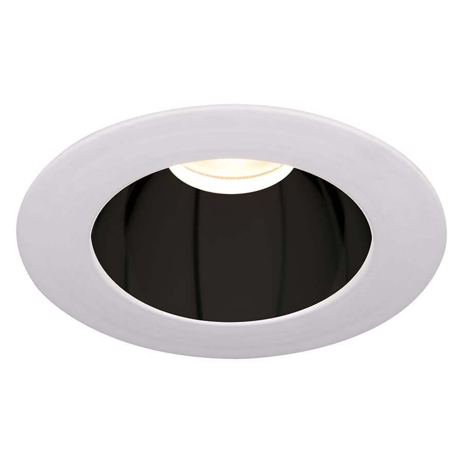 WAC Lighting Tesla PRO 1-Light 3.5in LED Round Open Reflector Trim with Light Engine in Black White