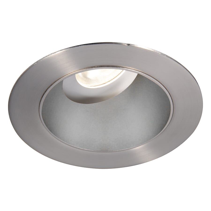 WAC Lighting Tesla PRO 1-Light 3.5in LED Round 0-30 Degree Adjustable Trim with Light Engine in Haze Brushed Nickel