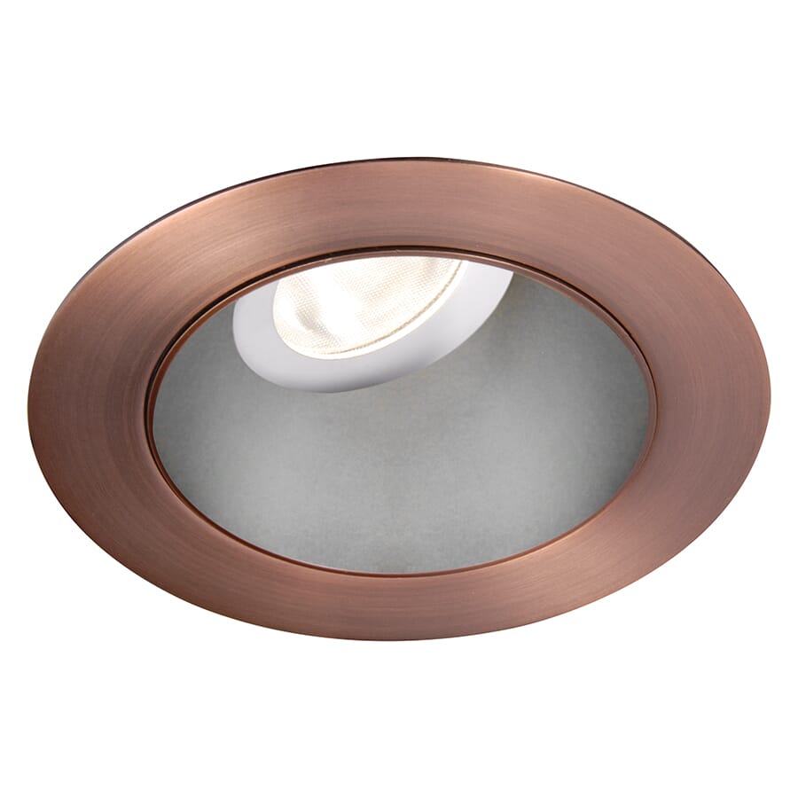 WAC Lighting Tesla PRO 1-Light 3.5in LED Round 0-30 Degree Adjustable Trim with Light Engine in Haze Copper Bronze