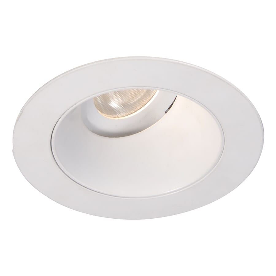 WAC Lighting Tesla PRO 1-Light 3.5in LED Round 0-30 Degree Adjustable Trim with Light Engine in White