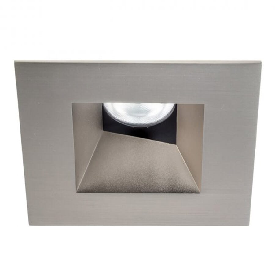 WAC Lighting Tesla PRO 1-Light 3.5in LED Square 0-30 Degree Adjustable Trim with Light Engine in Brushed Nickel