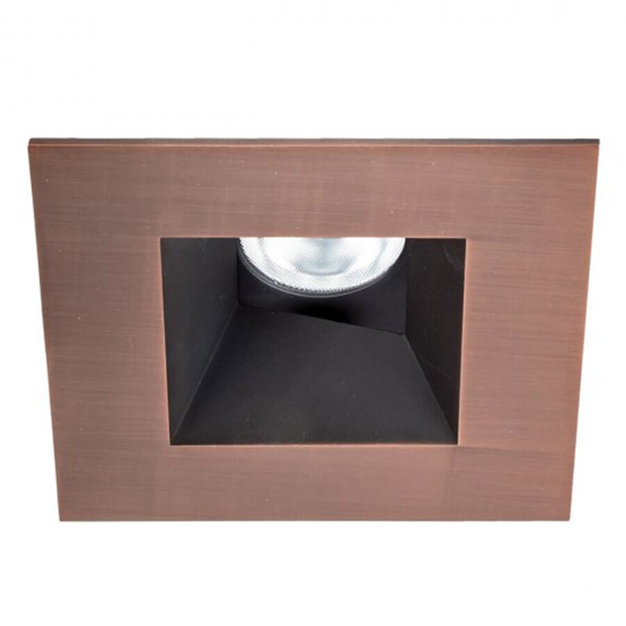 WAC Lighting Tesla PRO 1-Light 3.5in LED Square 0-30 Degree Adjustable Trim with Light Engine in Copper Bronze