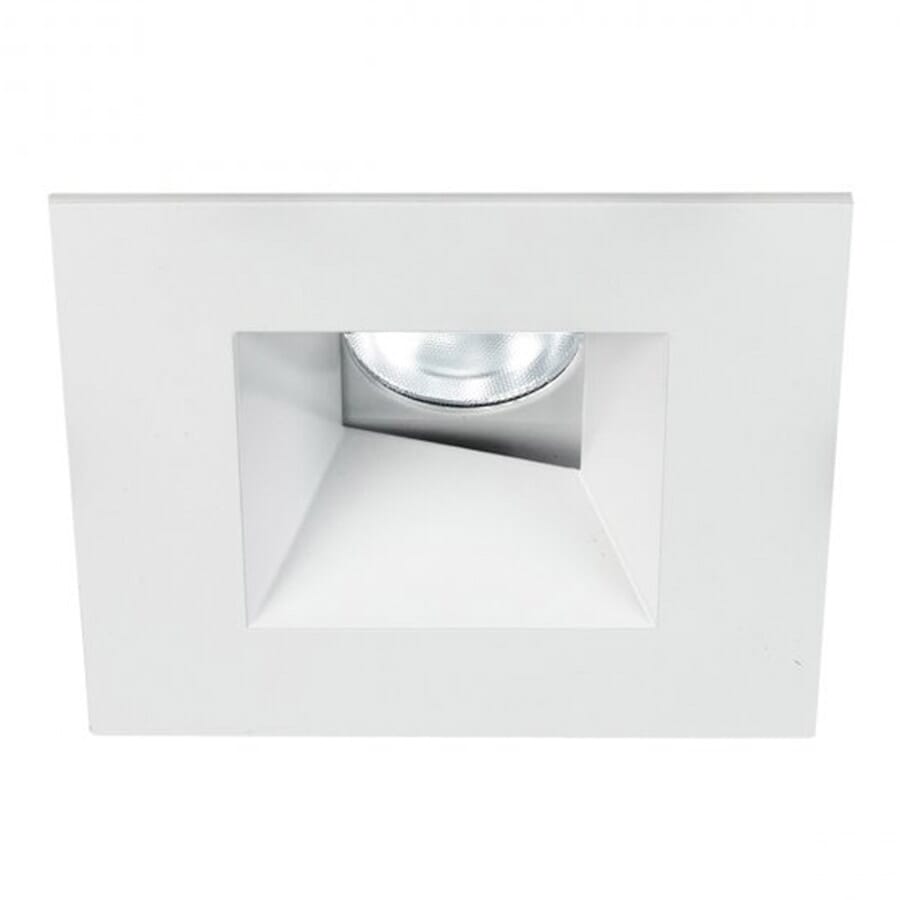 WAC Lighting Tesla 1-Light 3.5in LED Square 0-30 Degree Adjustable Trim with Light Engine in White