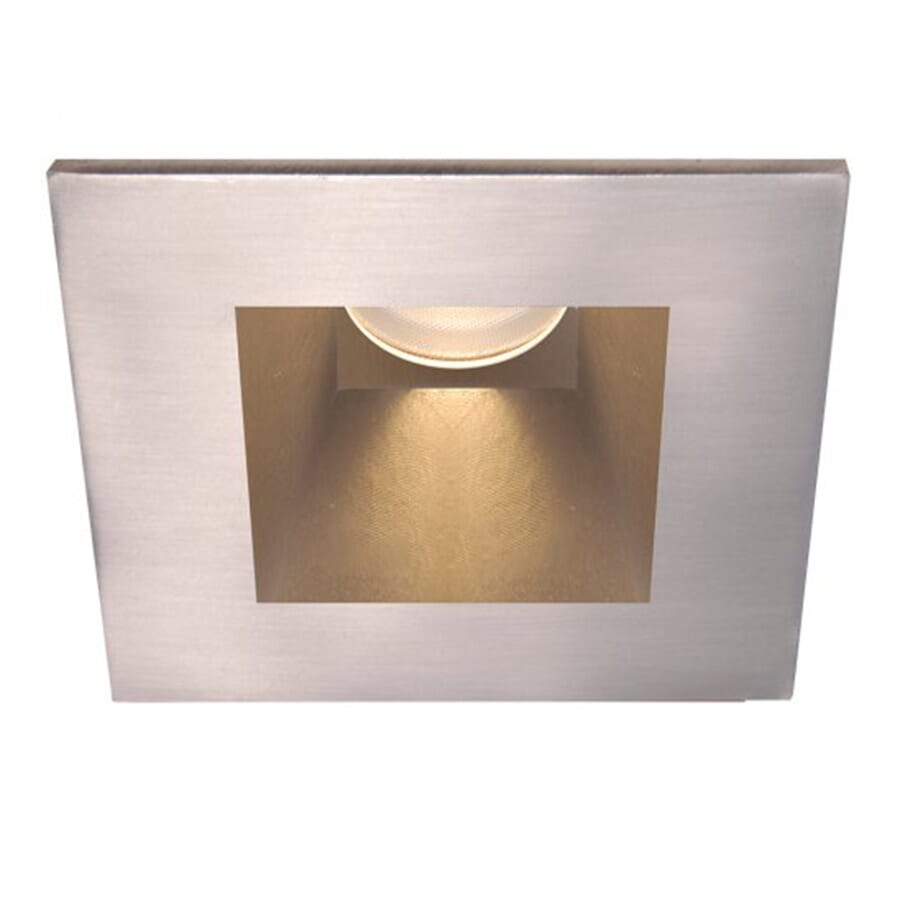 WAC Lighting Tesla PRO 1-Light 3.5in LED Square Open Reflector Trim with Light Engine in Brushed Nickel