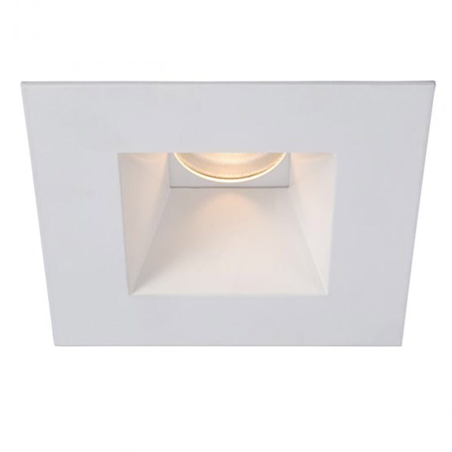 WAC Lighting Tesla PRO 1-Light 3.5in LED Square Open Reflector Trim with Light Engine in White