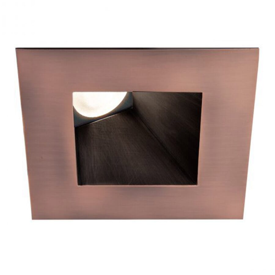 WAC Lighting Tesla PRO 1-Light 3.5in LED Square 30-45 Degree Adjustable Trim with Light Engine in Copper Bronze