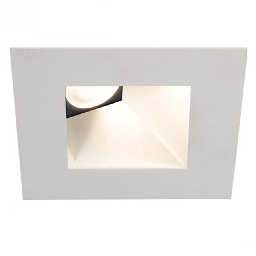 WAC Lighting Tesla PRO 1-Light 3.5in LED Square 30-45 Degree Adjustable Trim with Light Engine in White