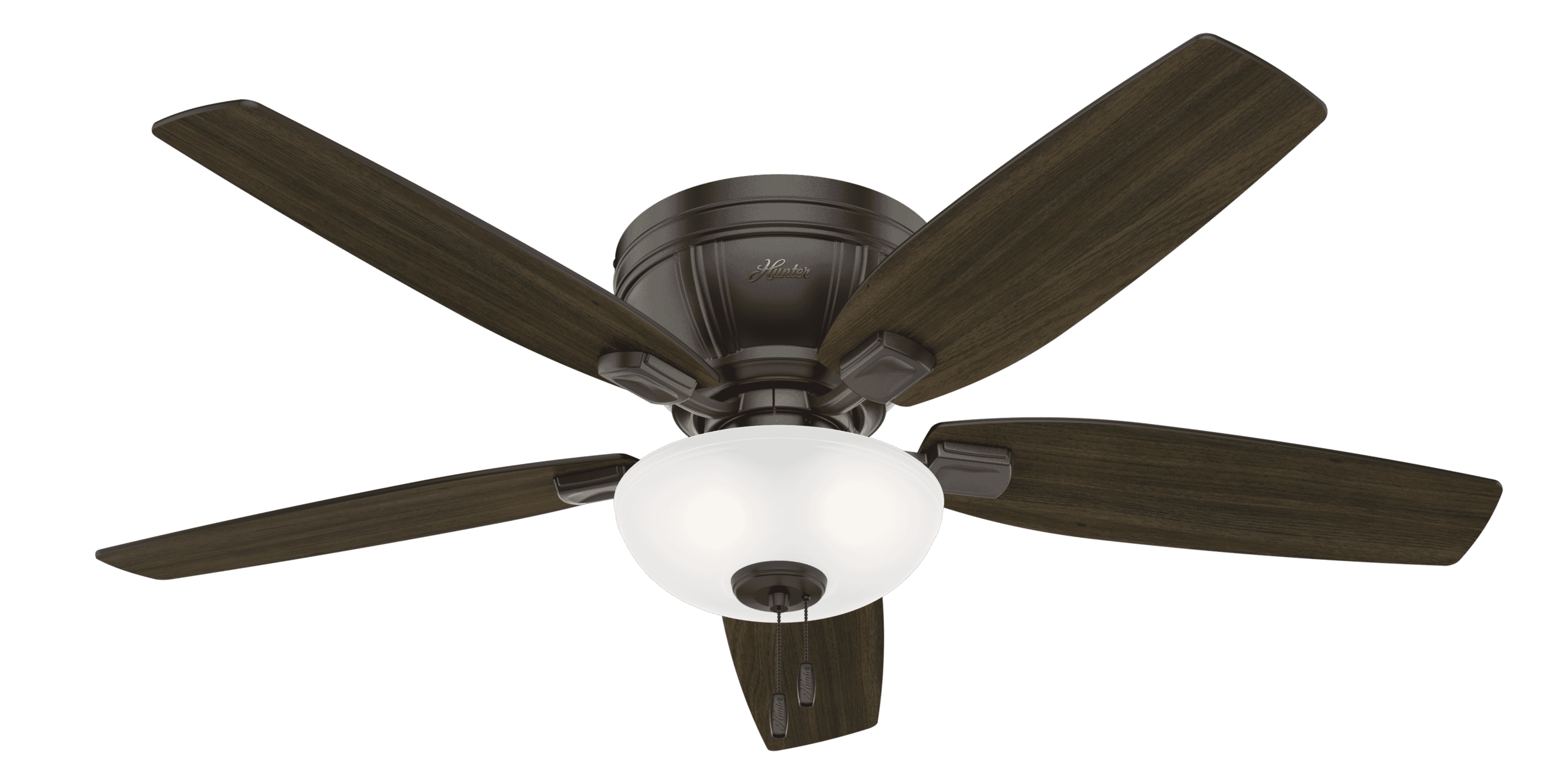 Hunter Kenbridge 3-Light 52" Indoor Flush Mount Ceiling Fan in Noble Bronze