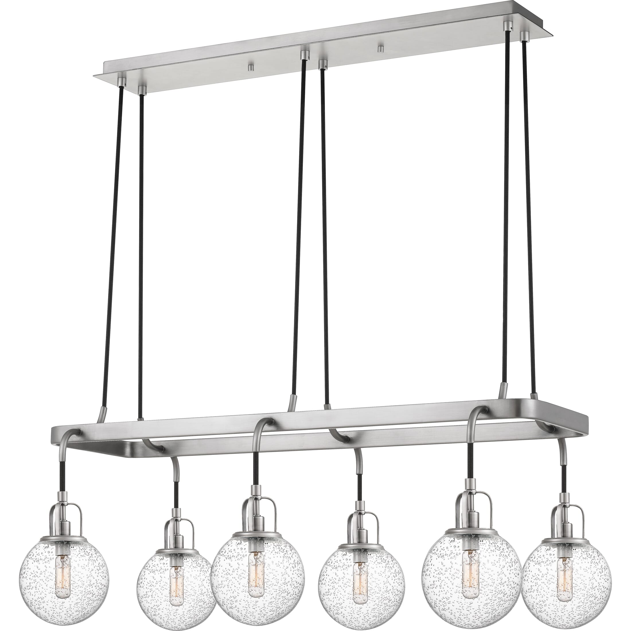 Quoizel Hybrid 6-Light 36" Kitchen Island Light in Antique Nickel