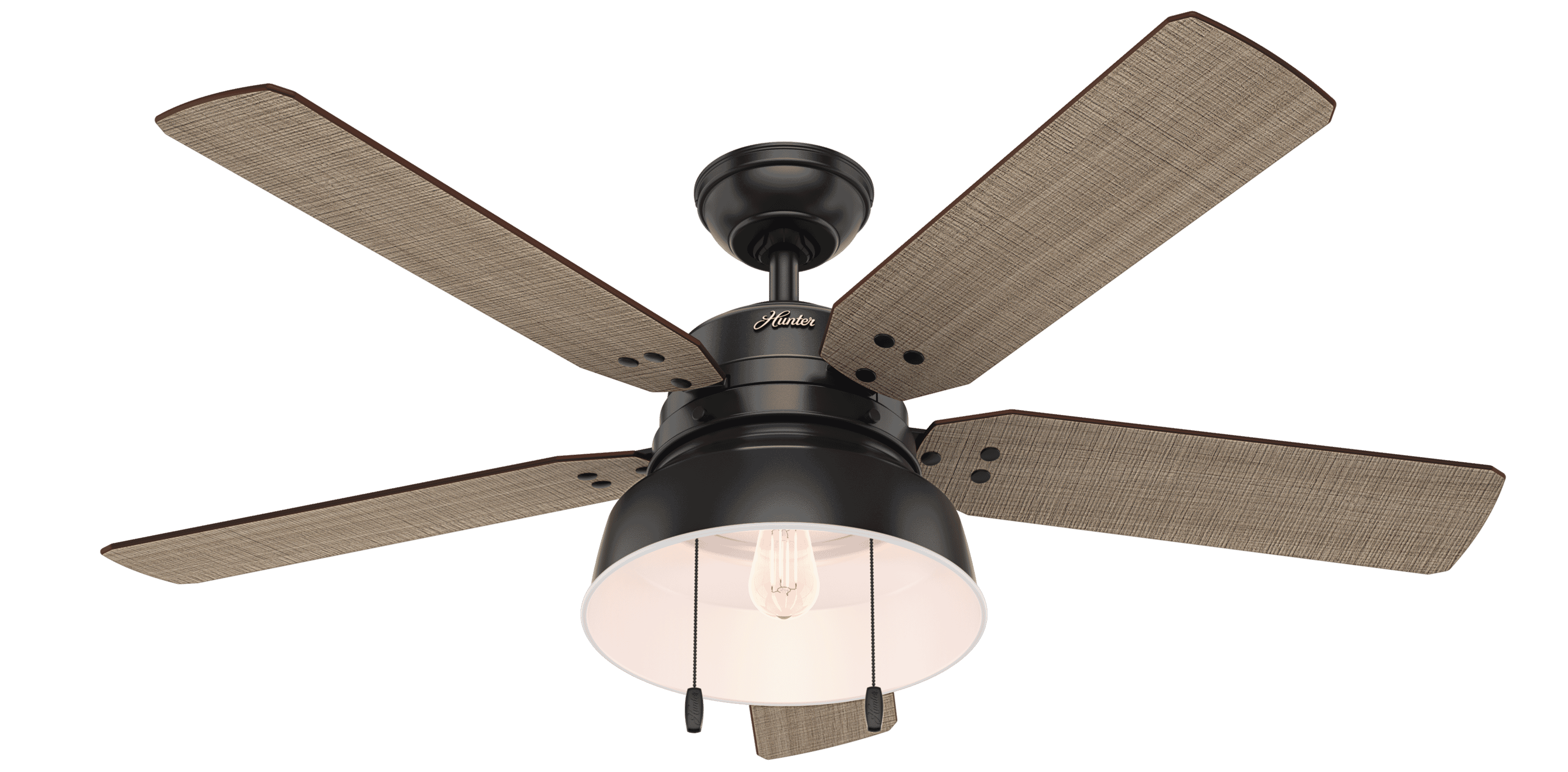 Hunter Mill Valley 52" Indoor/Outdoor Ceiling Fan in Matte Black