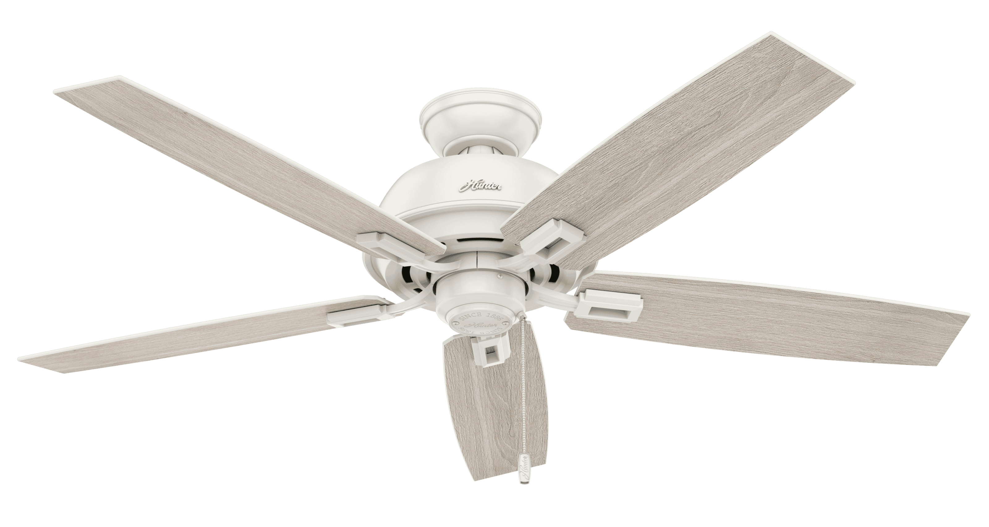 Hunter Donegan 3-Light 52" Indoor Ceiling Fan in Fresh White