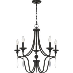 Quoizel Joules 5-Light 24" Traditional Chandelier in Palladian Bronze