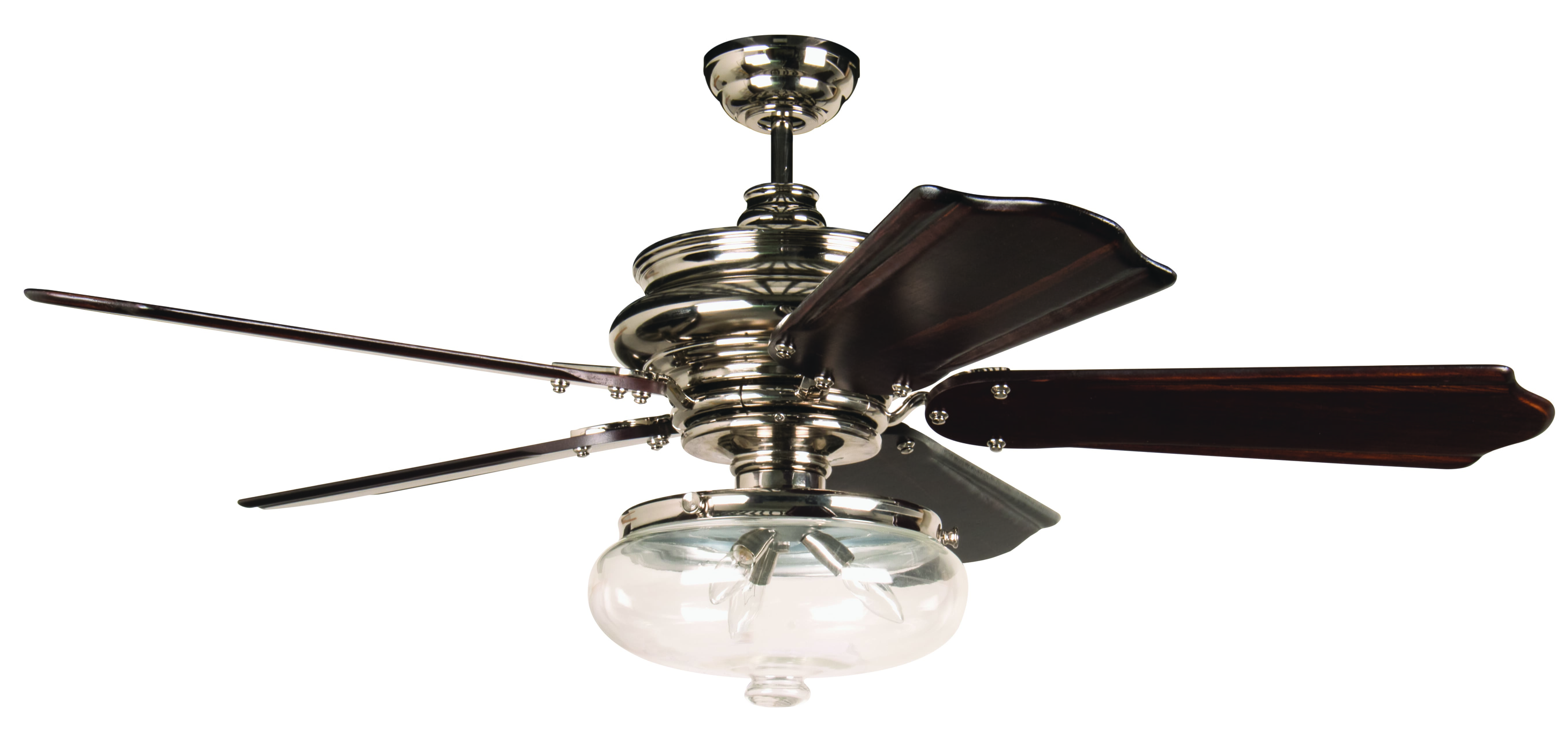 Craftmade 56" Townsend Ceiling Fan Kit in Polished Nickel